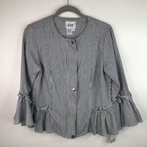 Live a Little Pinstripe Jacket Medium New